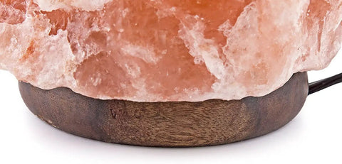 Himalayan Pink Salt Lamp With Dimmable Warm Glow Handcrafted Wooden Base Natural Crystal Rock Salt detail