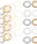 120 Piece M10x20 Flat Washer Kit With Nylon, Brass, And Zinc Plated Washers For DIY Home And Commercial Projects, Leak Prevention And Loosening Resistance, Great For Appliances, Decks, And Hardware Repairs, assorted washers