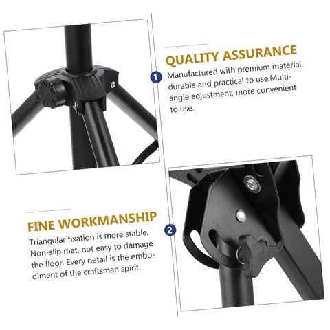 Close-up of Rock Solid 12 Inch Folding Drum Rack Set adjustable snare stand's quality assurance features and fine workmanship details.