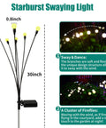 4 Pack Solar Fairy Lights Outdoor Waterproof Garden Decor With 40 LEDs, Flexible Iron Wire And Heavy Bulb Base, Warm White