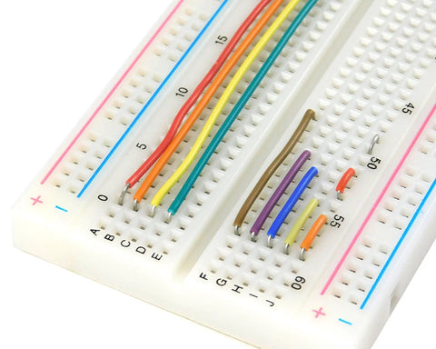 Solderless Breadboard Jumper Wires Kit For Electronics Prototyping With 400 And 830 Tie Point Boards, 14 Values, 24AWG U-Shape Male To Male Wires