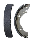 Pair Of Rear Drum Brake Shoes For Honda Civic Fit Insight 2006 To 2020 showing semi-metal construction and heavy duty design.