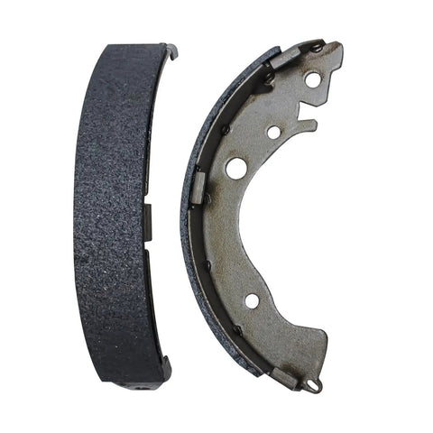 Pair Of Rear Drum Brake Shoes For Honda Civic Fit Insight 2006 To 2020 showing semi-metal construction and heavy duty design.