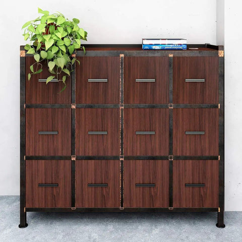 Slick Peel And Stick Countertop Wrap Featuring Sweet Dark Walnut Wood Grain Waterproof Self Adhesive Vinyl for cabinet with drawers.