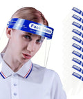 Fog Free Clear Face Shield For Glasses Wearers Pack Of 10 Anti Fog Coating Easy On Reusable Shield on woman