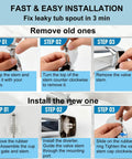 Installation guide for 2 Pack Universal Tub Spout Diverter Repair Kit With Valve Stems Cup Seals And Gates To Get Rid Of That Drip.
