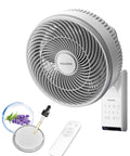 Front view of 14 Inch Wall Mount Oscillating Fan With Remote Control, Powerful 26 Ft Airflow, 3 Speed Settings And 3 Modes
