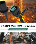 2Pcs Outer Ambient Air Temperature Sensor For Mercedes Benz Cars Waterproof Exterior Climate Detection Module With Wiring Harness Connectors Oem 0075421318 close-up of sensor connectors against blurred background.