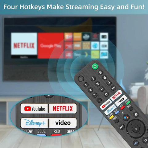 TV Remote Replacement For All 2019 2026 Bravia Smart TVs With Voice Control No Fuss Setup Works With XR XBR KD And K Series
