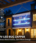 Indoor Bug Zapper For Home And Business And Restaurants 20W High Voltage Fly Trap Grid At 2800V With Protective Mesh Guard Covers