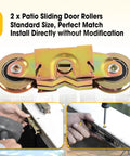2 Pcs Patio Sliding Door Rollers Replacement Compatible With 1997061 And 1273704 For 200 And 400 Tandem Roller Gliding Glass Door