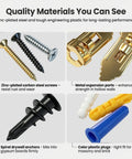 165 Piece Drywall Anchors And Screws Kit With Toggle Bolts And Wing Nuts For Drywall Includes Wood Screws And Plastic Anchors