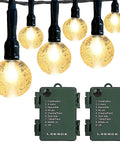 Battery Operated Globe Fairy Lights 16 Feet Waterproof With Timer And 8 Modes 30 LEDs Warm White Indoor Outdoor Decor