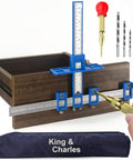 Cabinet Hardware Jig Kit With Auto Center Punch And Hole Punch Fast Setup For Handles Knobs Pulls On Drawers And Doors