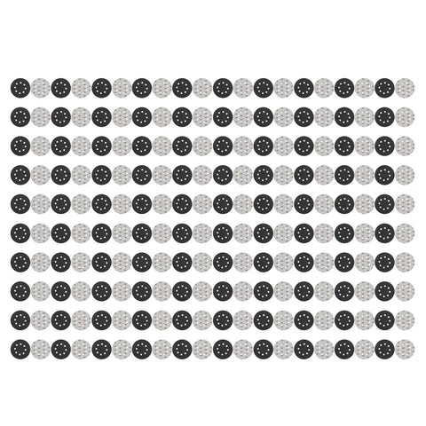 Top Tier 200 Pack Of 5 Inch Silicon Carbide Hook Loop Sanding Discs With 8 Holes For Power Tools displayed in a grid layout.