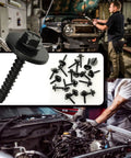 Solid Heavy Hex Head Screws For Fender Wheelhouse Console Replacement Compatible Gm Chevy Camaro Colorado Buick Cruze Set Of Ten Black Finished Fasteners. Close-up of a black hex head bolt with several bolts in background.