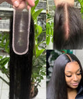 HD 2x6 Swiss Lace Closure With Melt Skin For Glueless Install, Long Deep Parting, Pre Plucked Natural Hairline, 18 Inch Human Hair