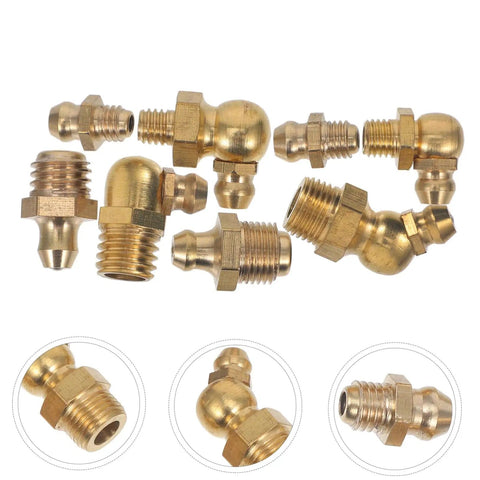 Grease Fitting Assortment Kit With Angled Nozzles For Cars Trucks Bikes And Industrial Use High Pressure Grease Nipple Nozzle Set