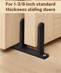 Four Pack Universal Black Closet Door Floor Guides With Screws For 1 3 8 Inch Thick Doors ABS Closet Track Guide for sliding doors