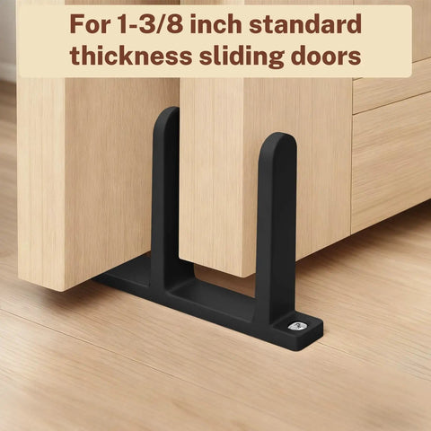 Four Pack Universal Black Closet Door Floor Guides With Screws For 1 3 8 Inch Thick Doors ABS Closet Track Guide for sliding doors