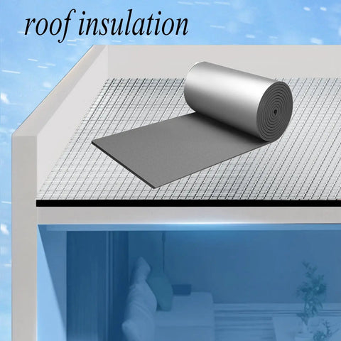 Heavy Duty Professional Grade Self Adhesive Thermal Insulation Roll With Rock Solid Fireproof Sound Deadening foam panel on roof.