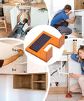 Magnetic Hinge Jig With Precise Adjustable Clamps For Cabinet Doors Panels Drawers And Deck Installations No Drill Quick Mounting Tool in use for cabinet installations
