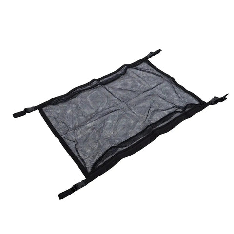 Double Layer Car Ceiling Cargo Net For SUV Truck Van, Roof Storage Organizer with four attachment points in black polyester