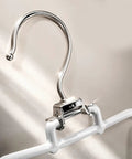 Game Changing Dual Side Closet Hanger With Twelve Rotating Hooks For Organizing Belts Scarves Ties And Gear Kick Storage Stress Away And Keep Your Daily Routine Smooth, showing a close-up of the metal hook.