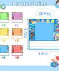 Kid Friendly Photo Desk Nameplates Set 36 Self Adhesive Name Tags With Photo Space for Classrooms and Desks, multicolor, 4.5x4.75 in