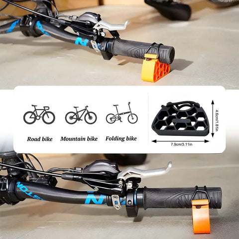 Inverted Bicycle Handlebar Stand With Non Slip Straps For Easy Bike Repairs, Lightweight Universal Clamp, 1 Pair Black