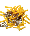 Heavy Duty M6x30mm Expansion Screws Wall Anchors 40Pcs Zinc Plated Carbon Steel For Drywall Masonry Concrete Ultra Secure Mounting