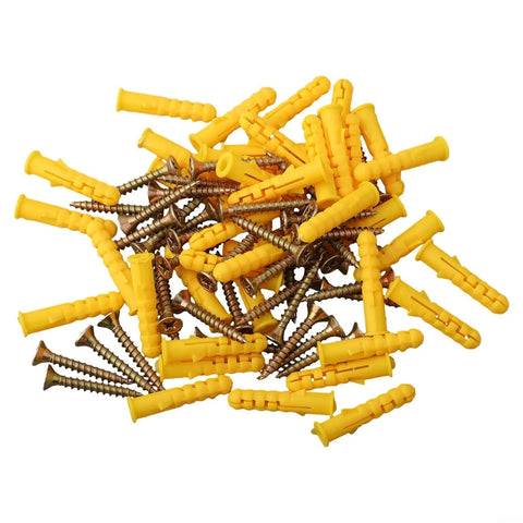 Heavy Duty M6x30mm Expansion Screws Wall Anchors 40Pcs Zinc Plated Carbon Steel For Drywall Masonry Concrete Ultra Secure Mounting
