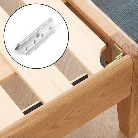 Durable Metal End Clips For Rubber Webbing Two Inch Long By Half Inch Wide Anti Rust Coated 30 Pack Replacement Upholstery Clips on Wood Frame