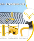Heavy Duty Sheet Metal Bender Hand Seamer For 90 Degree Standing Seam Roofing shown on metal roof with ergonomic handle.