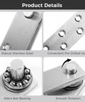 Two Pack Sturdy Door Pivot Hinges Heavy Duty Stainless Steel Hidden Hinges For Murphy Doors And Secret Bookshelf Systems close-up