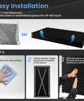 Easy installation guide for 2 Pack High Density Egg Crate Acoustic Foam Panels 48 X 24 Inches Commercial Grade Soundproof Wall Tiles.