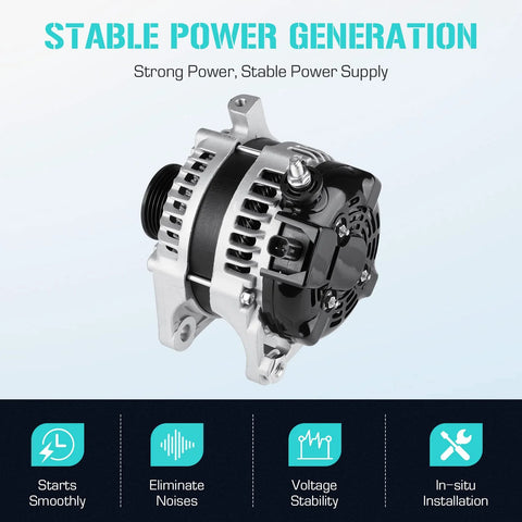 Beefed-Up Alternator For Wrangler 3.8L 2007-2008 And Vans Like Grand Caravan Town And Country Routan 3.3L-3.8L 2008-2010 Replaces 04801304AA