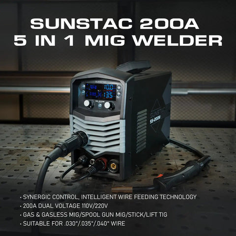 Professional 200 Amp Dual Voltage Mig Welder Workhorse Featuring Stick And Lift TIG Functions For Aluminum And Steel Heavy Hitter Multi Process Job Ready System
