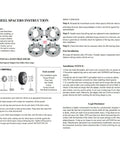 Instruction manual for 2 Inch Wheel Spacers Adapters For 6x5.5 To 8x180 Bolt Pattern, includes diagrams and step-by-step guide.