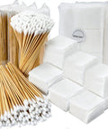 Pro Grade Gun Cleaning Kit With 600 Patches And 600 Swabs Lint Free And Highly Absorbent Cotton 6 Inch Swabs And 2x2 Patches Fits