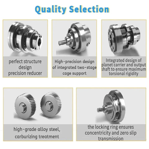 Heavy Duty 90 Degree Right Angled Planetary Gearbox Built With Slick Helical Gears That Drop Straight Into Nema 17 And Nema 23 Stepper Motors For Serious PLMG120 22mm Input Projects quality selection with precision reducers and gear components.