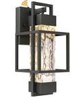 Dusk To Dawn Outdoor Wall Light With Bubble Glass 15 Inch Exterior Sconce Waterproof Porch Lamp For House And Garage