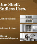 Premium Custom Melamine Cabinet Shelves Built Tough With One Half Or Three Quarter Inch Thick Panels for kitchen, closet, and office.