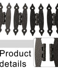 4 Pack Antique H Shape Cabinet Hinges 3.5 Inch Flat Flush Mount Door Hinges For Kitchen Cupboards Wardrobes With Vintage Vibe Solid Cast Iron Build Strong Durable Hardware Easy Install