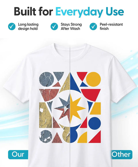 Printable Heat Transfer Material For Light Fabrics Easy To Use Adheres Smoothly On Light Colored T Shirts For Custom Tees