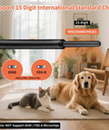 Pet Microchip Scanner For Dogs Cats And More, Rechargeable RFID EMID FDX B Reader with LCD Display over cat and dog