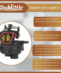 Carburetor Kit Replacement For Troy-Bilt TB110 TB200 163cc Engines, 11-Piece Set, close-up view with part numbers visible