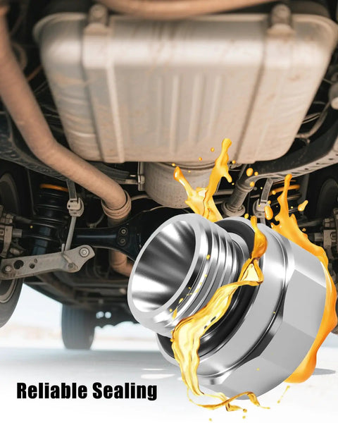 Heavy Duty Steel Oil Drain Valve Adapter With 27mm X 2.0 Thread For Cars Trucks And Generators Extends Recessed Pans, oil drain under vehicle.