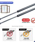 Two Pack 12 Inch Gas Spring Shock Struts Piston Lid Stay with TUV certificate and fatigue test results, black color