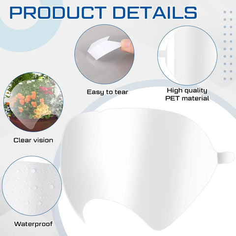 Replacement Lens For 6000 Series Full Face Respirator And Peel Off Lens Covers Pack Of 10 showing product details and features